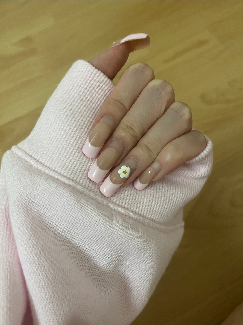 Victoria’s Secret PINK baby pink off the shoulder crewneck
